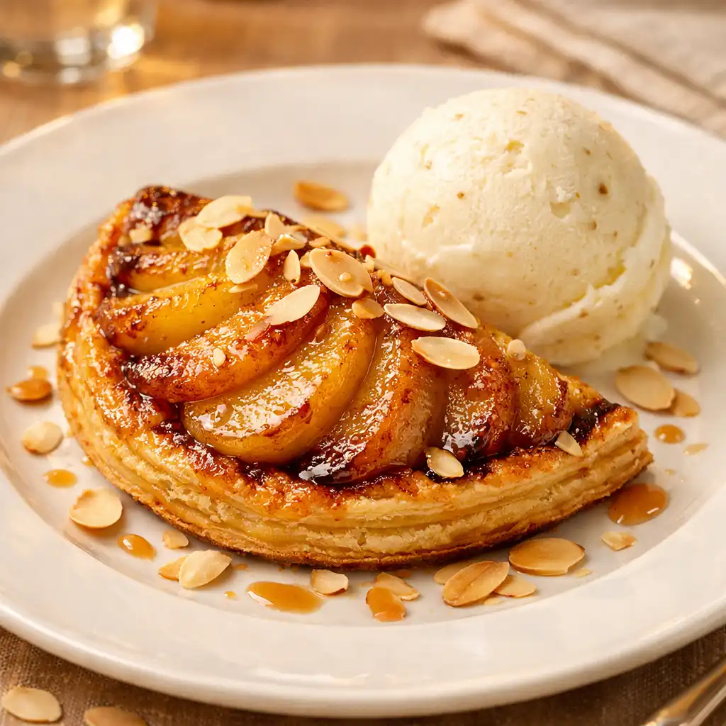 Tarte aux amandes et poires