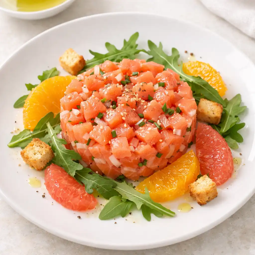 Tartare de saumon aux agrumes